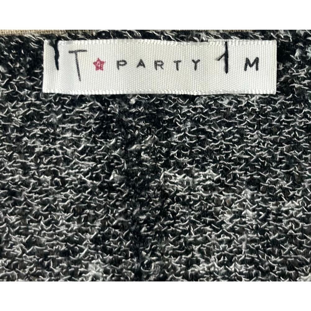 T Party Tunic Top Size Medium Lace Gray Sheer Flowy Festival Whimsigoth Boho - Picture 6 of 9